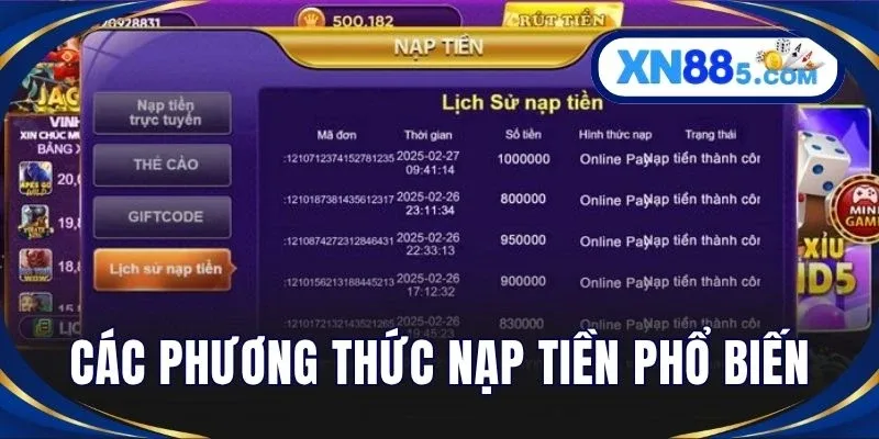 Nạp Tiền XN88 - Giao Dịch Nhanh Gọn, Bảo Mật Tối Cao